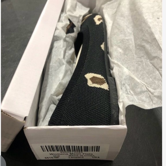 BABUDOG Women's‎ Mesh Flats Shoes Pointed-Toe  Memory Foam Flats (Leopard.US8) - Picture 2 of 2